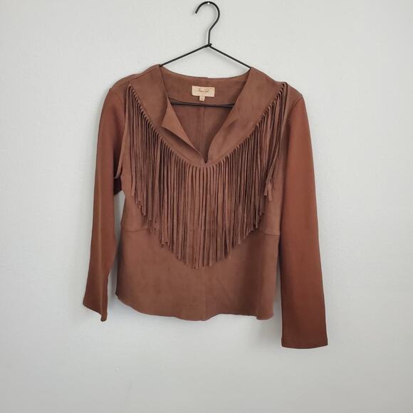 Vintage Suede Fringe Top - Picture 4 of 6